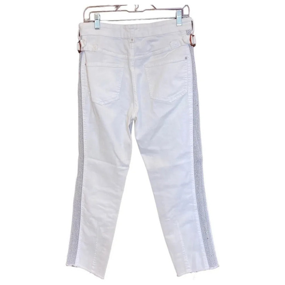 ANTHROPOLOGIE Pilcro and the Letterpress White Jeans Brass Details High Rise 27 - Picture 3 of 11